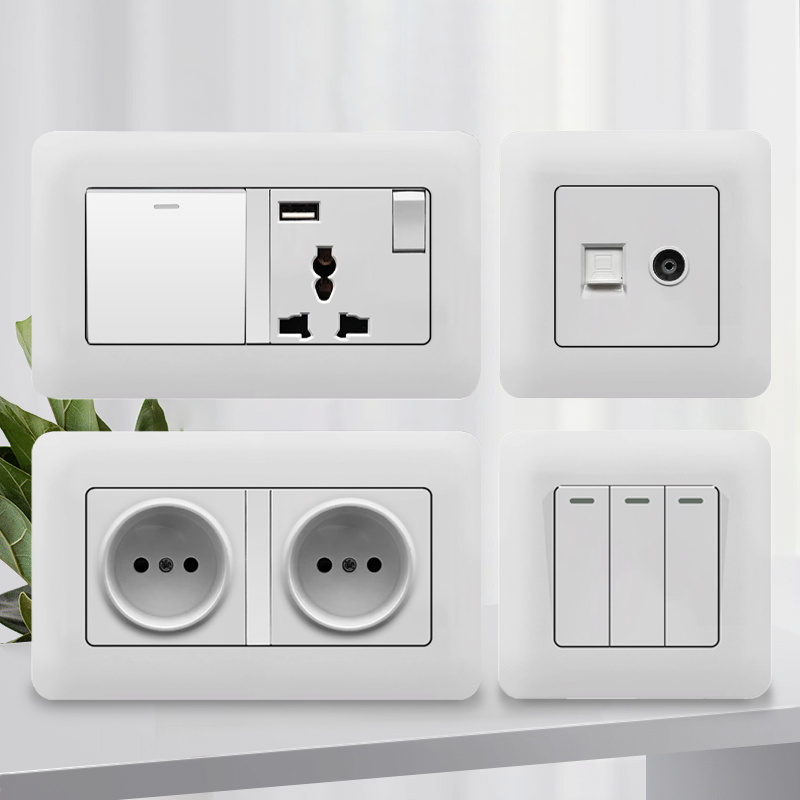 Home Improvement Outlet - Prises murales EU Russian White avec